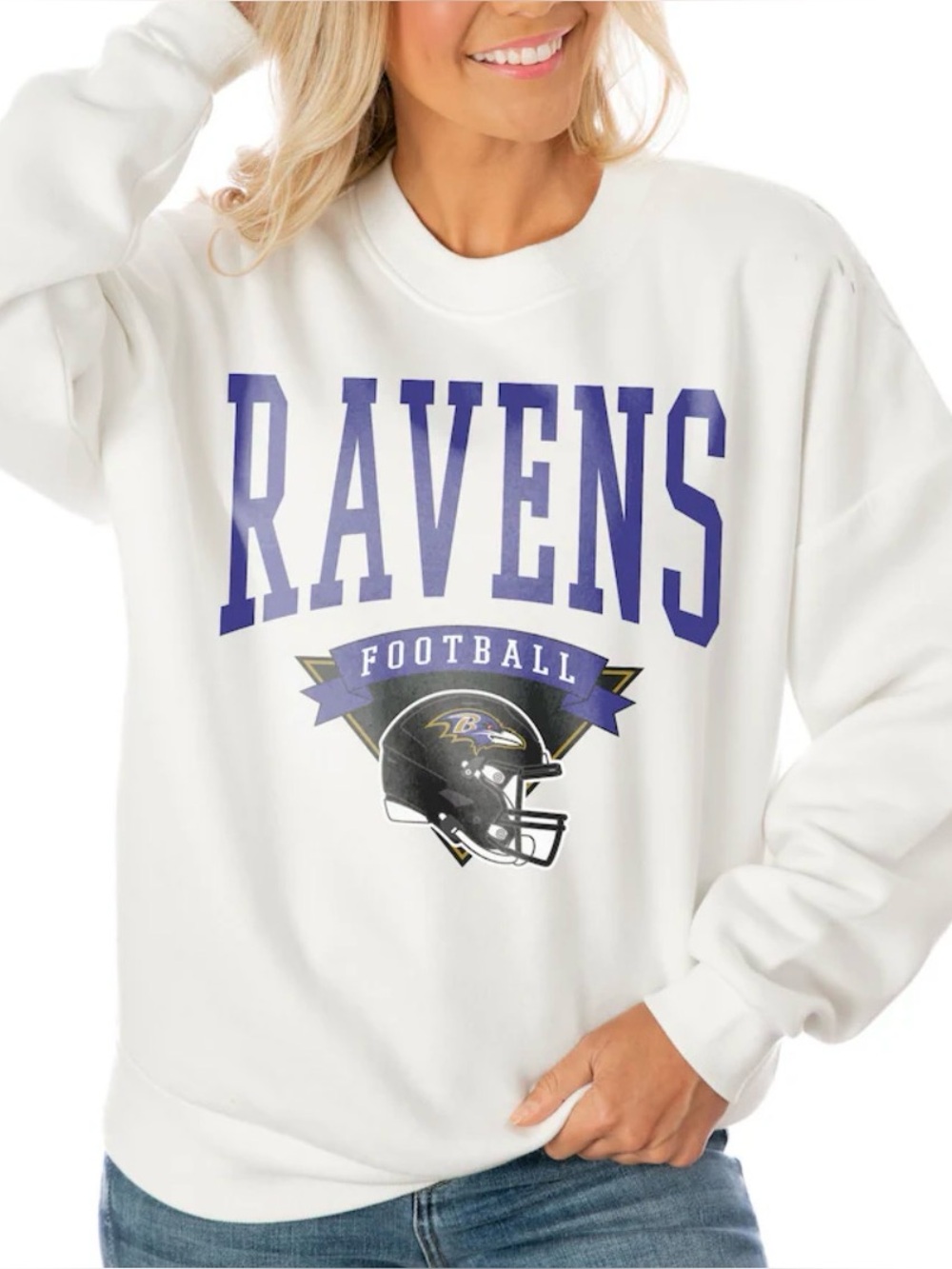 NWT Gameday Couture NFL Baltimore Ravens Yard-Line Crewneck Sweatshirt Size M